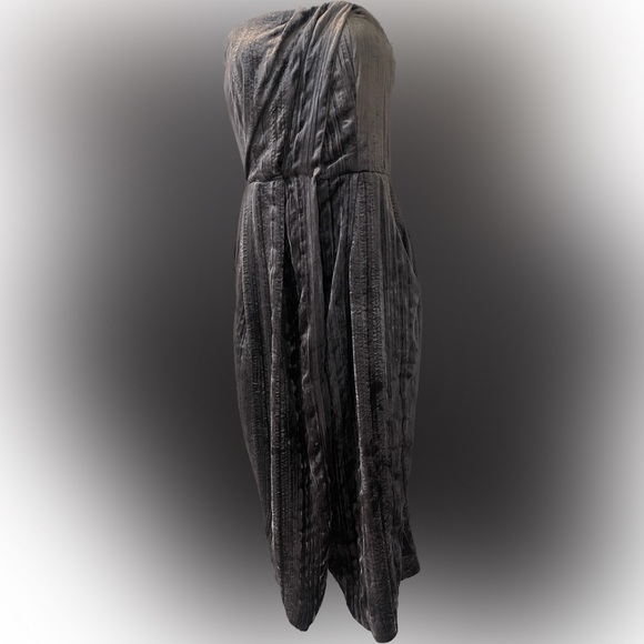 RACHEL Rachel Roy Womens Velour Strapless Cocktail Dress Metallic Size 8 - Picture 2 of 7